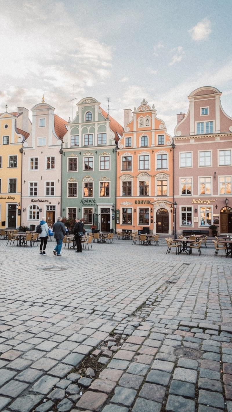 Old town square in a Baltic capital